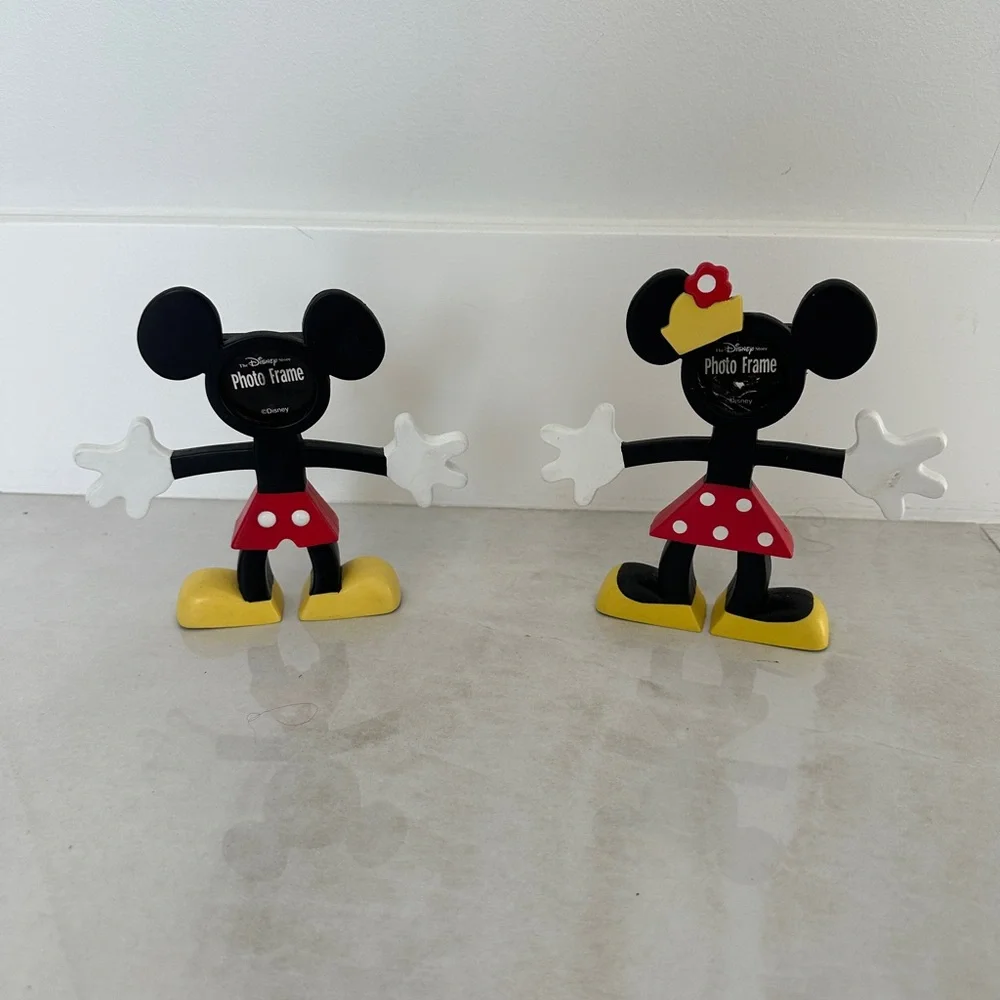 Vintage Mickey & Minnie Mouse Disney Photo Frame Figures Perfect 4 Disney Lovers